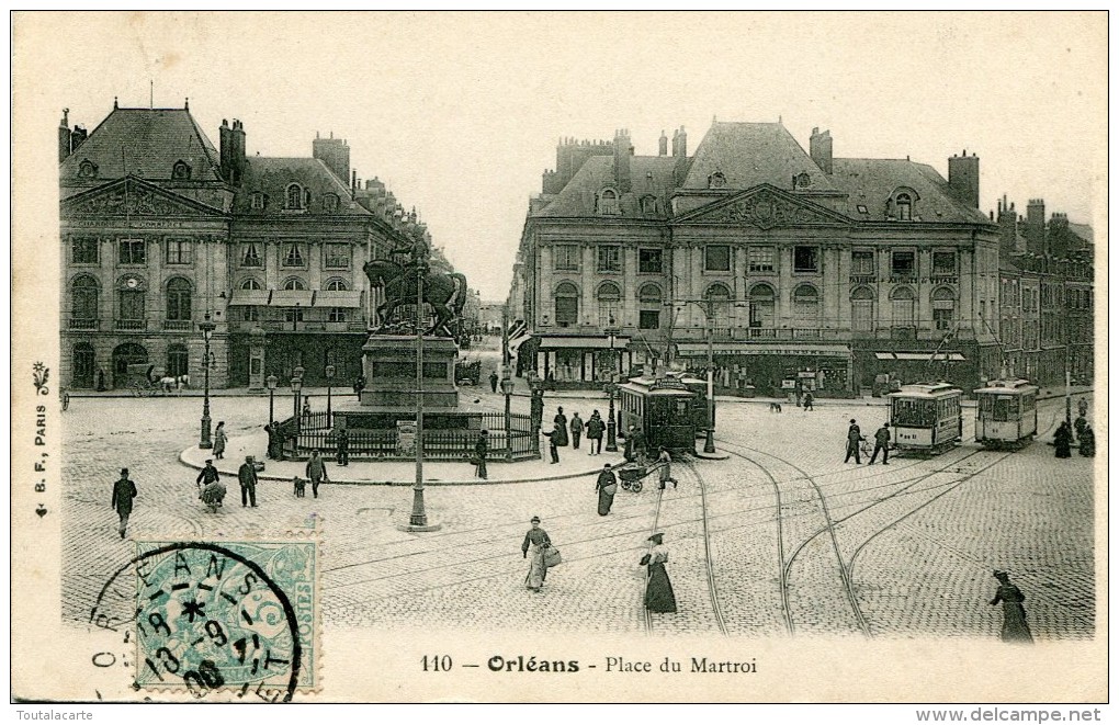 CPA 45 ORLEANS PLACE DU MARTROI 1906 - Orleans