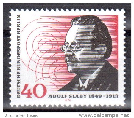 Berlin 1974 Mi. 467 ** Adolf Slaby Postfrisch (6869) - Ungebraucht