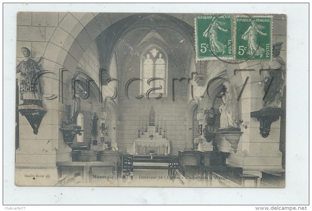 Monnaie (37) : L'intéieur De L´Église    En 1912 PF. - Monnaie