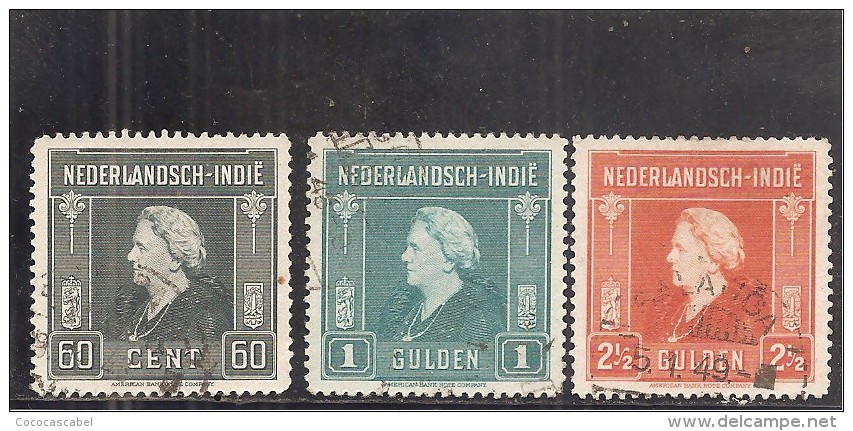 India Holandesa  Yvert  295/97 (usado) (o) - Nederlands-Indië