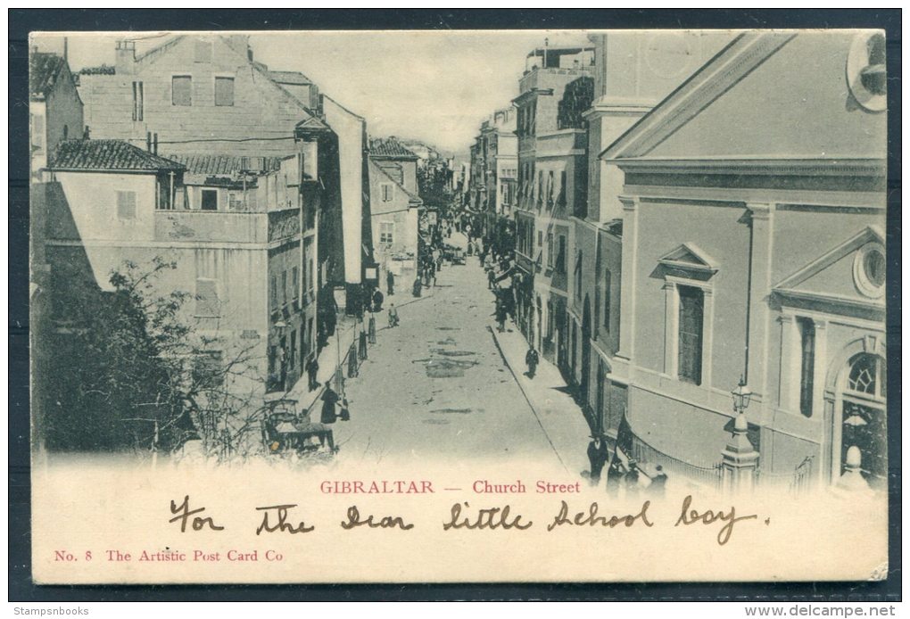 1903 Gibraltar Church Street Postcard - Sheerness, Kent, England - Gibraltar