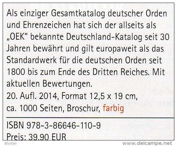 Battenberg Deutsche Orden Ehrenzeichen 1800-1945 Katalog 2014 Neu 40€ Germany Baden Bayern Danzig Saar Sachsen III.Reich - Posta Militare E Storia Militare