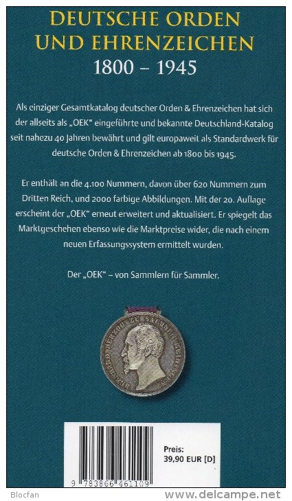 Battenberg Deutsche Orden Ehrenzeichen 1800-1945 Katalog 2014 Neu 40€ Germany Baden Bayern Danzig Saar Sachsen III.Reich - Military Mail And Military History