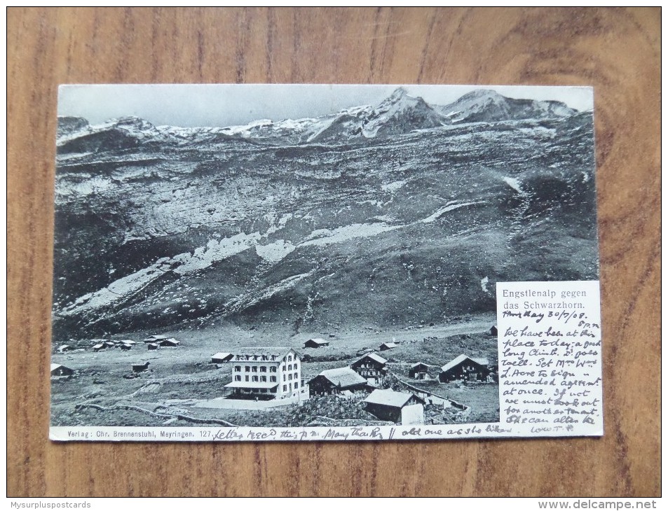 42138 POSTCARD: SWITZERLAND: BE-BERNE: Engstlenalp Gegen Das Schwarzhorn. - Bern