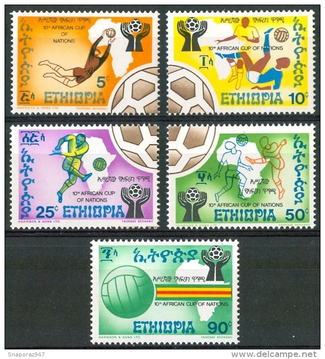 1976 Etiopia 10° Coupe Des Nations Africaines Calcio Football Set MNH** Te318 - Afrika Cup