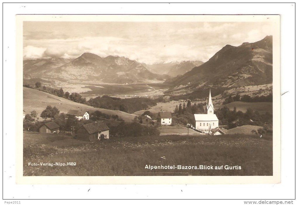 CPA : Autriche - Alpenhotel Bazora Blick Auf Gurtis - Vue Du Village Et Eglise - Autres & Non Classés