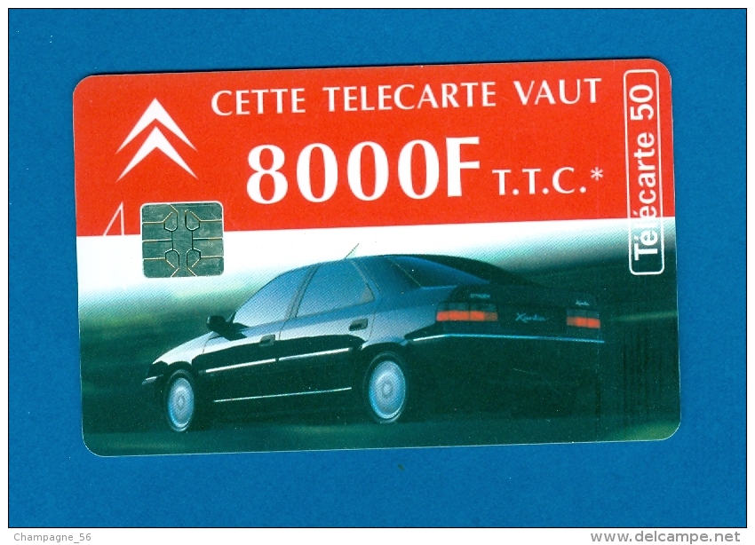 CITROEN XANTIA 12 / 94  F537 970 JG  SO3  DN - A + 8 N° LASERS - 9 CHIFFRES JG SUR LA 2EME UTILISÉE - Fehldrucke