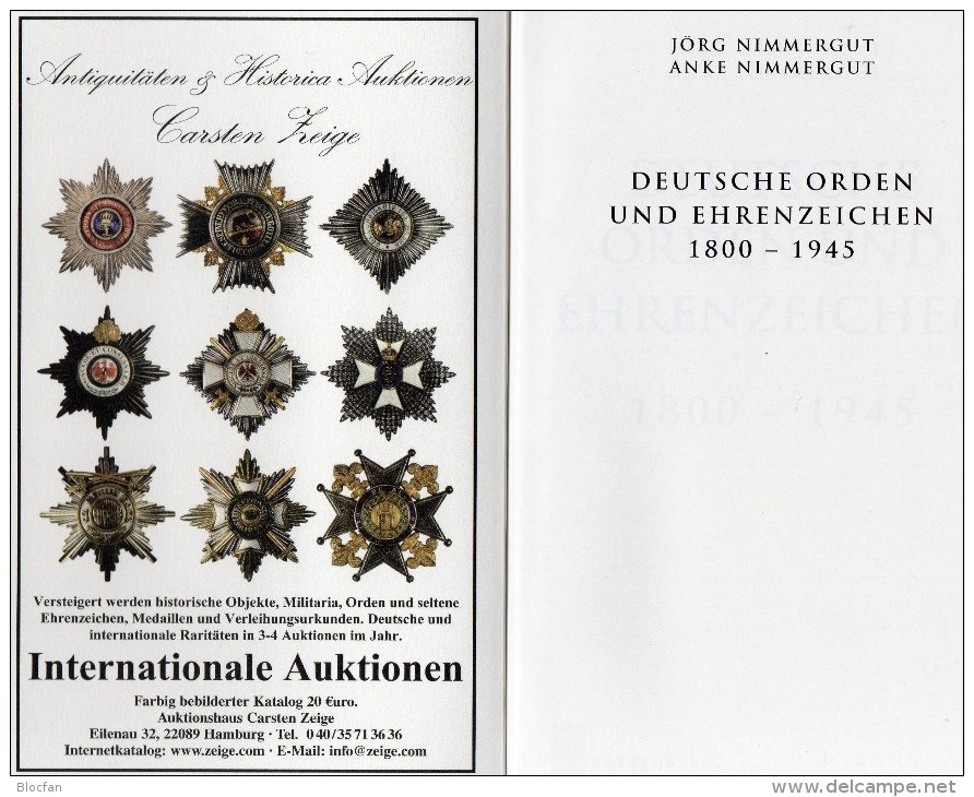 Deutsche Orden Ehrenzeichen 1800-1945 Battenberg Katalog 2014 Neu 40€ Germany Baden Bayern Danzig Saar Sachsen III.Reich - Hobby & Verzamelen