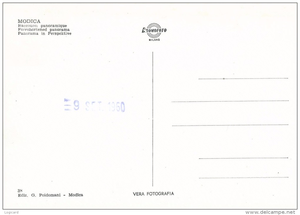 MODICA PANORAMA PARZIALE 1960 - Modica