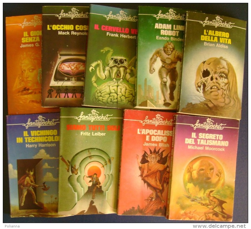 M#0C18 9 FANTAPOCKET Longanesi Anni '70/MOORCOCK/BLISH/LEIBER/ALDISS/BINDER/HERBERT/HARRISON/LEIBER - Sciencefiction En Fantasy