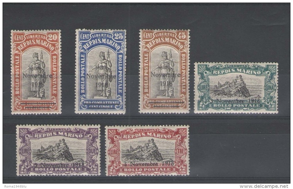 SAN MARINO 1918 VITTORIA SOPRASTAMPATI** MNH - Neufs