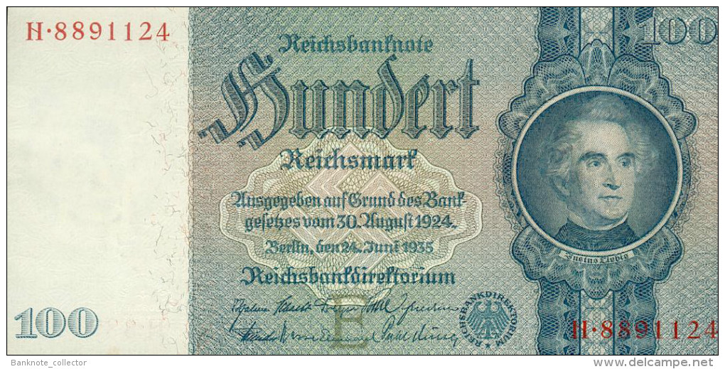 Deutschland, Germany - 100 Reichsmark, Ro. 176 A , ( Serie E/H ) 1936 - 1948 ! - 100 Reichsmark