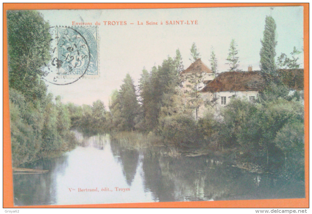 CPA  10 AUBE - TROYES "La Seine à SAINT-LYE"  1908   Ed: Vve Bertrand Troyes - Troyes