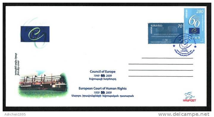 Armenia 2009, 50 Years European Court Of Human Rights And 60 Years Council Of Europe - FDC - Armenia