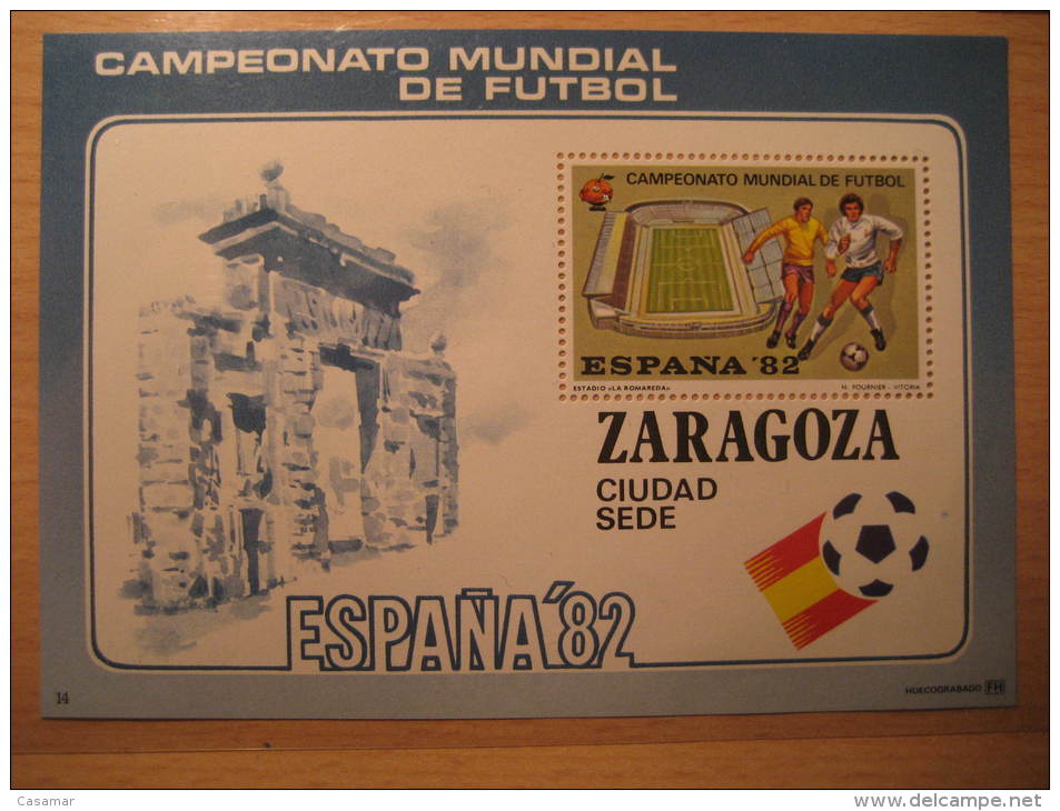 Zaragoza 1982 Mundial Futbol Football World Championships Estadio Romareda Stadium Aragon Spain - Prove & Ristampe