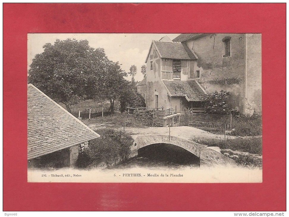 * CPA..dépt 77..PERTHES  :  Moulin De La Planche..n°6..Scan A   : Voir Les 2  Scans - Perthes