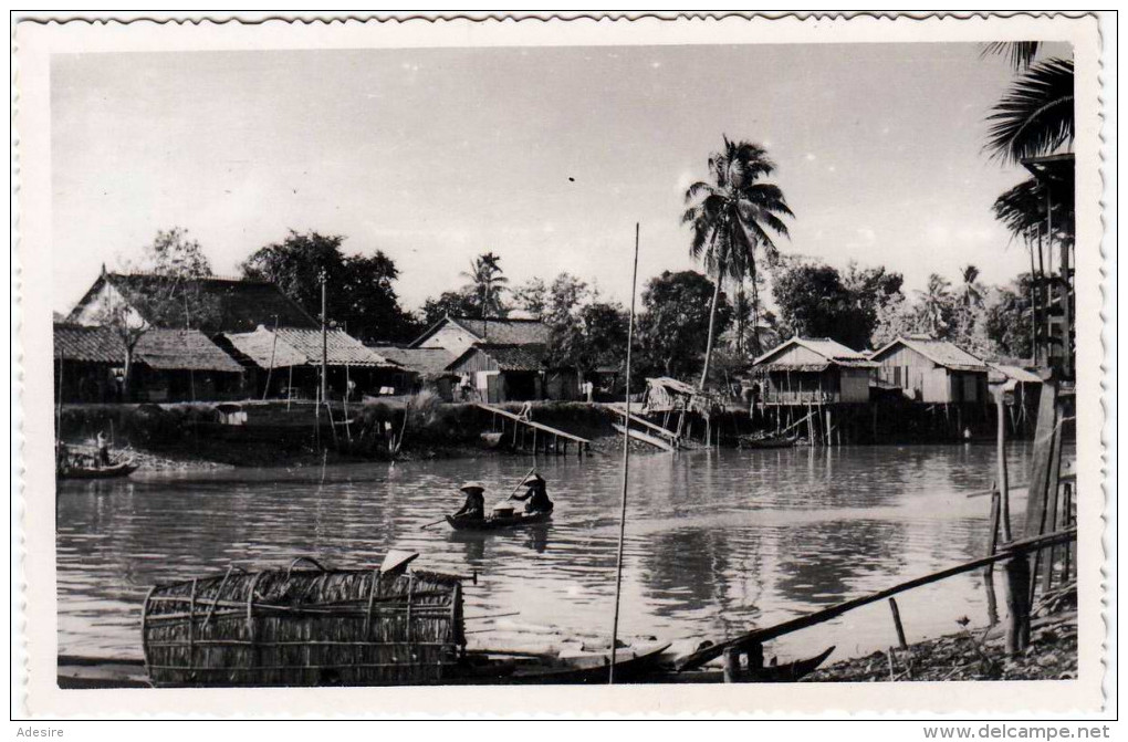 Village Of River Palms Fishing Boat, Photo Card To 1930 - Cina