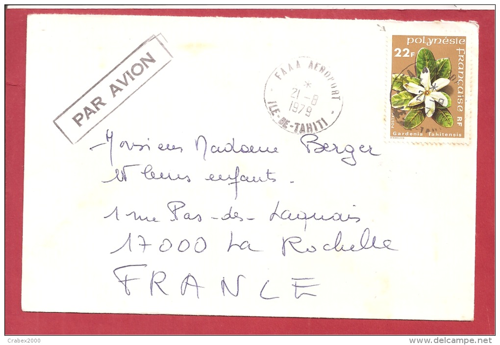 Y&TN°129  ILE DE TAHITI   Vers   FRANCE   1979 2SCANS - Cartas & Documentos