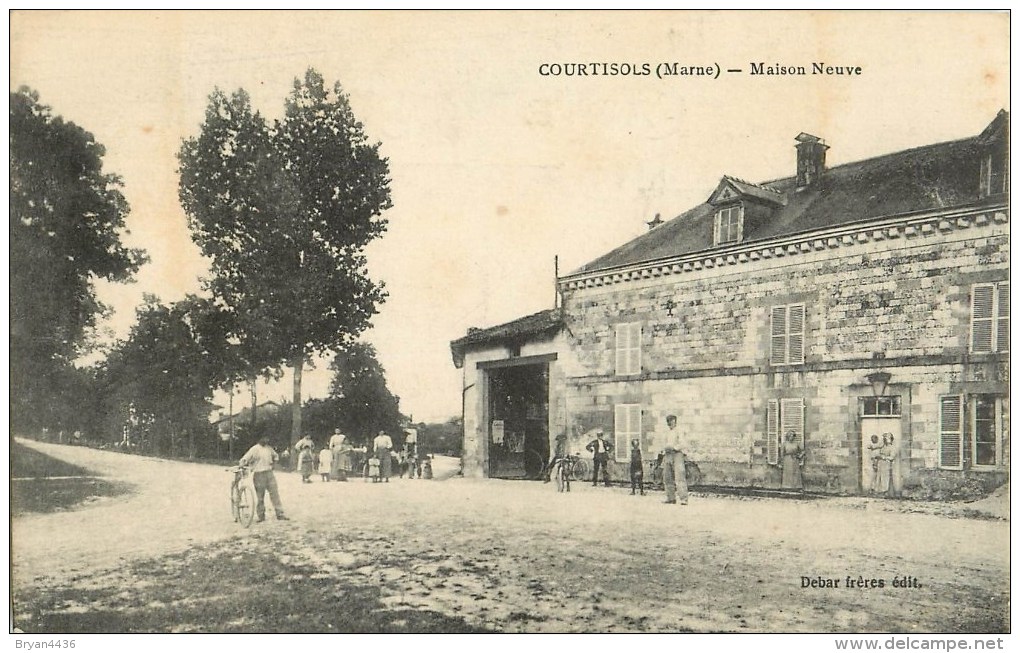 51 - Courtisols - Cpa Animée - Maison Neuve - Marne - Bel Etat - Voir Scans - - Courtisols