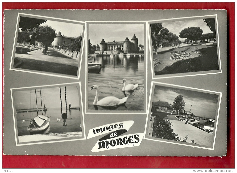 FVA-07 Images De Morges, Multivues. Circulé En 1965, Timbre Manque. Jaeger 7725 - Morges