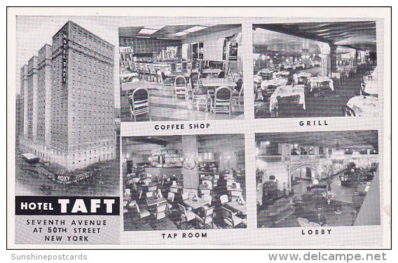 New York City Hotel Taft Coffee Shop Grill Tap Room Lobby - Bares, Hoteles Y Restaurantes