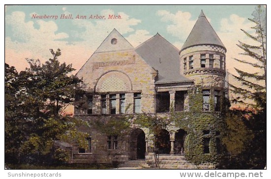 Newberry Hall Ann Arbor Michigan 1913 - Ann Arbor