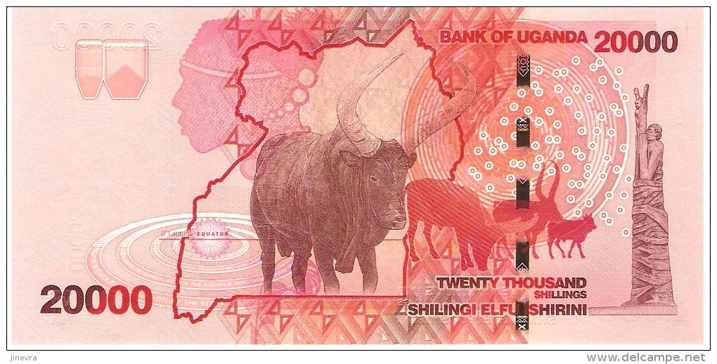 UGANDA 20000 SHILLINGS 2010 PICK 53 UNC - Uganda