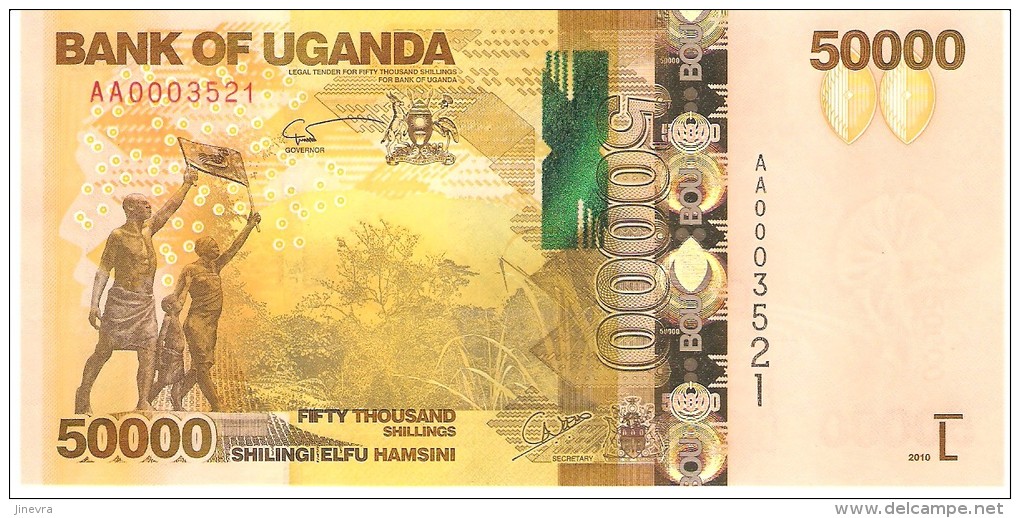 UGANDA 50000 SHILLINGS 2010 PICK 54 UNC - Uganda