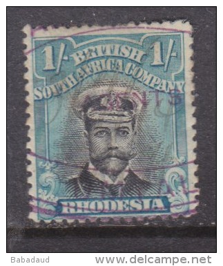 Southern Rhodesia: 1913 - 22, George V 1/= Black + Turquoise-blue Perf 14, Die II  Renenue / Fiscal Used - Southern Rhodesia (...-1964)