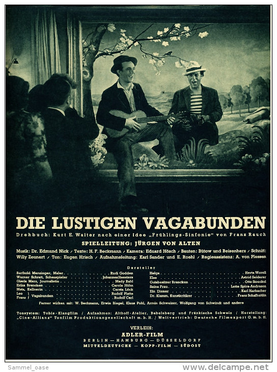 "Illustrierter Film-Kurier"  "Die Lustigen Vagabunden" Mit Rudi Godden -  Filmprogramm Nr. 3133 Von Ca. 1940 - Revistas