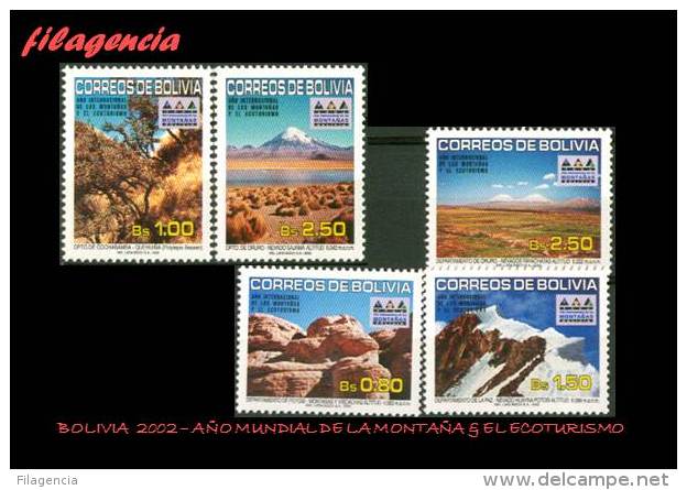 AMERICA. BOLIVIA MINT. 2002 AÑO MUNDIAL DE LA MONTAÑA & EL ECOTURISMO - Bolivia