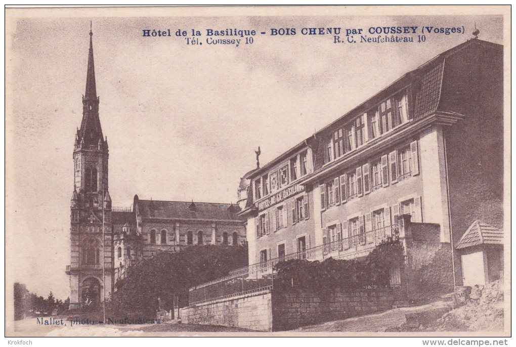 Coussey - Hotel De La Basilique - Bois Chenu - !! 2 Scans - Coussey