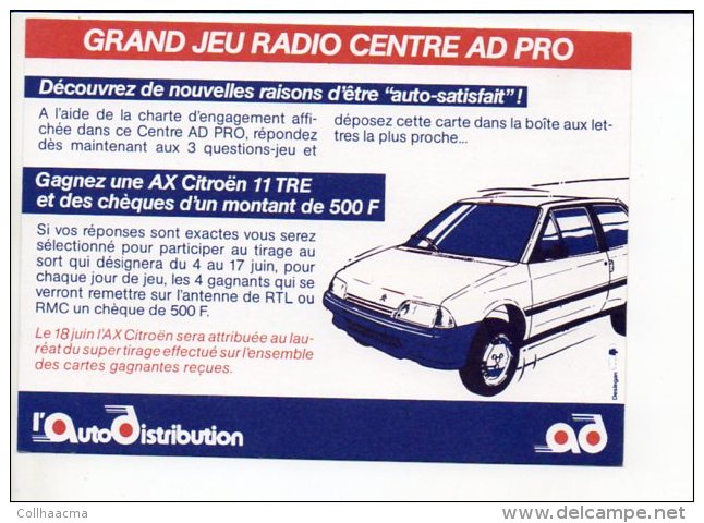 PUBLICITE - Jeu Radio " RTL & RMC  " Gagnez Une AX Citroen 11 TRE - Publicidad