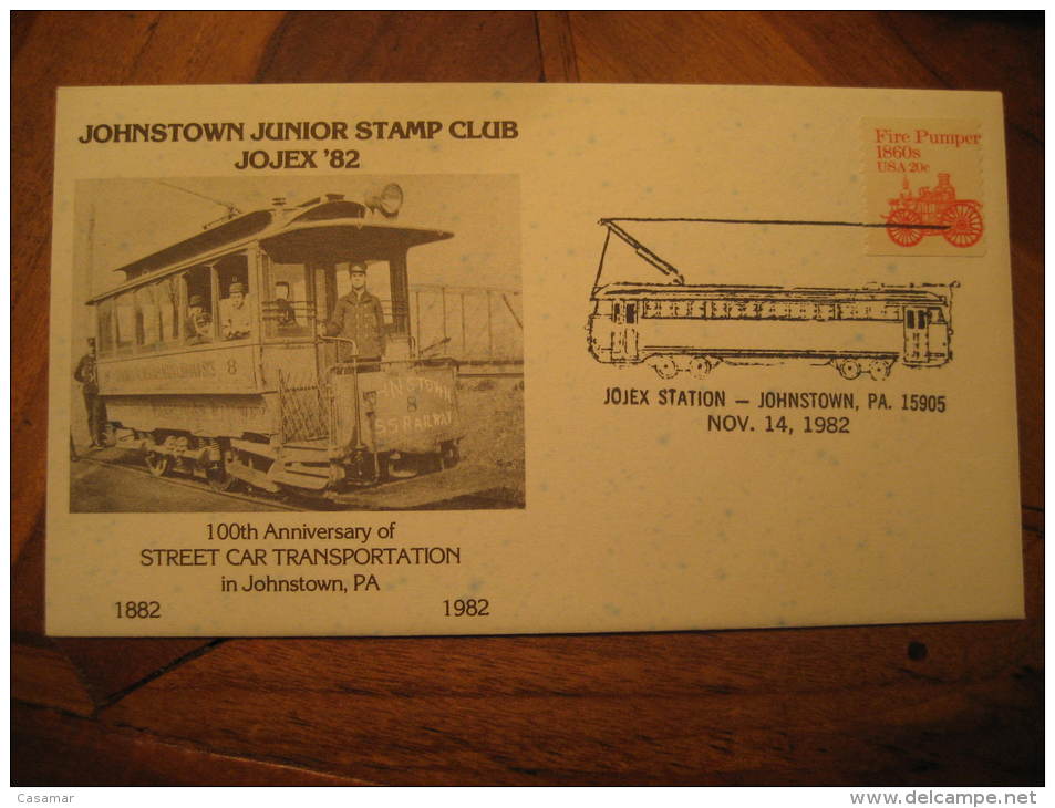 Johnstown USA 1982 Centenary Centennial Tram Tramway Street Electric Cable Car Railway Trolley Streetcar Cancel Cover - Tramways