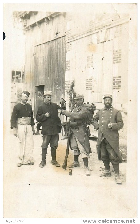 Carte Photo - Groupe De Poilus Du 109 ° RI  - Voir 2 Scans. - War 1914-18