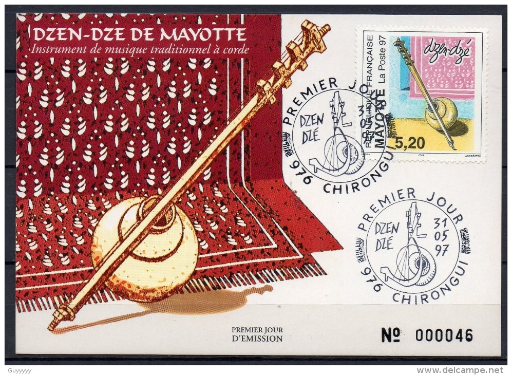Mayotte - 1997 - Carte - Le Dzen-Dzé - Briefe U. Dokumente