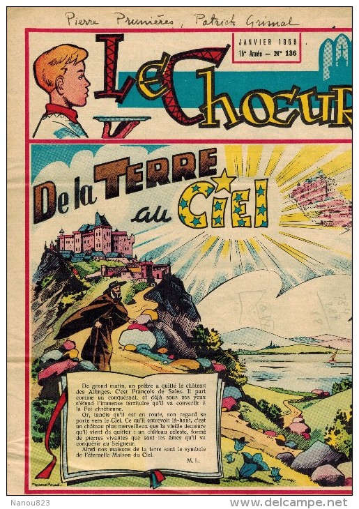 LE CHOEUR N° 136 De Janvier 1959 REVUE PIEUSE Illustrée Pierre BROCHARD : " De La Terre Au Ciel " St Jean Marie VIANNEY - Religion