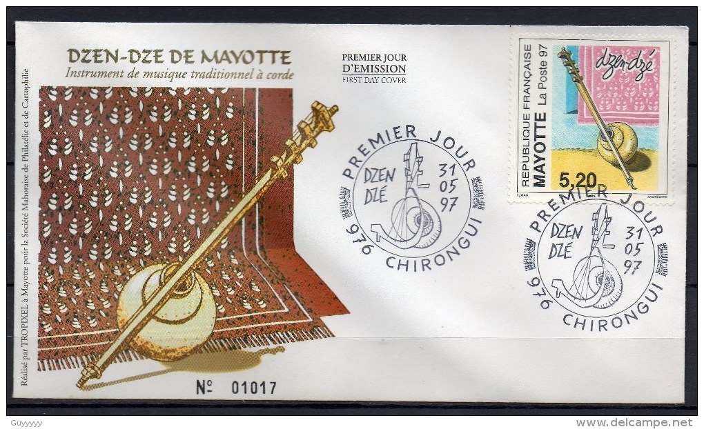 Mayotte - 1997 - FDC - Le Dzen-Dzé - Lettres & Documents