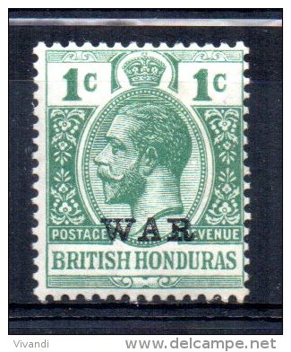 British Honduras - 1917 - 1 Cent War Tax - MH - Honduras Britannique (...-1970)