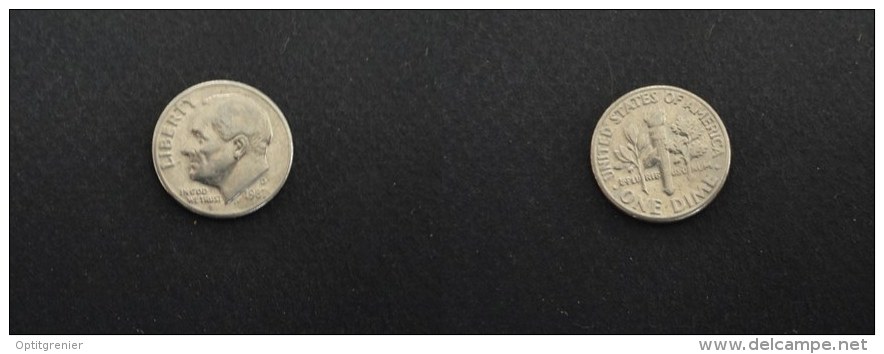 1987 D - 1 DIME ETATS-UNIS - USA - 1946-...: Roosevelt