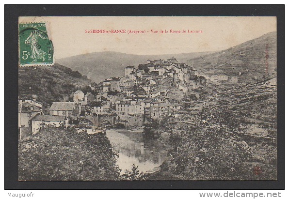 DF / 12 AVEYRON / ST-SERNIN-SUR-RANCE / VUE GENERALE DEPUIS LA ROUTE DE LACAUNE /CIRCULÉE EN 1908 - Altri & Non Classificati