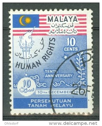 MALAYA - FEDERATION 1958: ISC 10 / YT 89 / Sc 89, O - FREE SHIPPING ABOVE 10 EURO - Fédération De Malaya