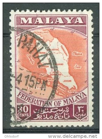 MALAYA - FEDERATION 1957: ISC 4 / YT 83a / Sc 83, Dent. 13 : 12 1/2, O - FREE SHIPPING ABOVE 10 EURO - Fédération De Malaya