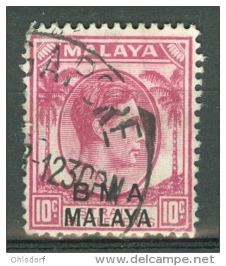 MALAYA - BMA 1945-48: ISC 9 / YT 7 / Sc 262a, O - FREE SHIPPING FOR PURCHASES ABOVE 10 EURO - Malaya (British Military Administration)