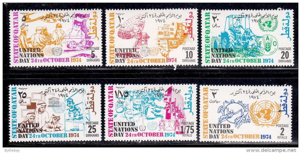 Qatar MH Scott #405-#410 Set Of 6 United Nations Day - Qatar