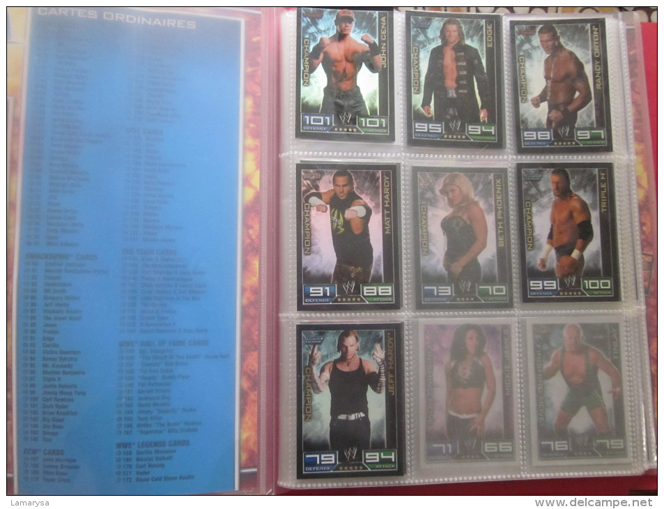 Album De 160 Cartes Topps Trading Card Game  Catch Wwe Slam Attax Collection Binder Men And Woman Hommes Et Femmes - Other & Unclassified