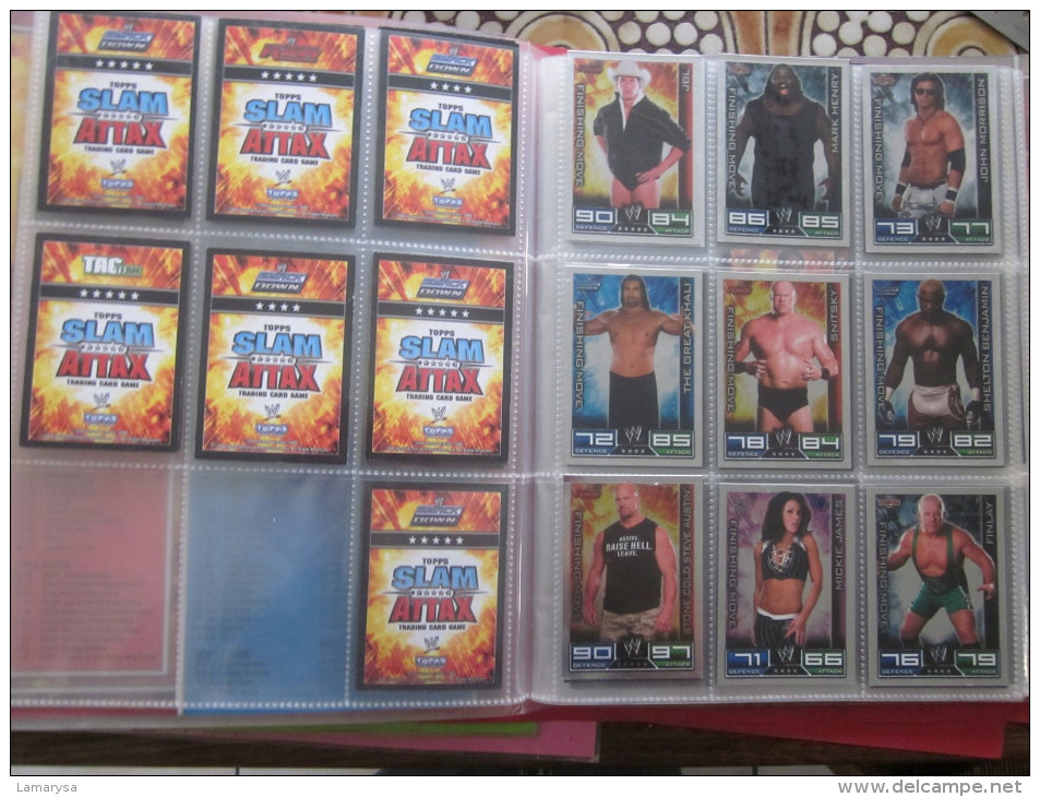 Album De 160 Cartes Topps Trading Card Game  Catch Wwe Slam Attax Collection Binder Men And Woman Hommes Et Femmes - Other & Unclassified