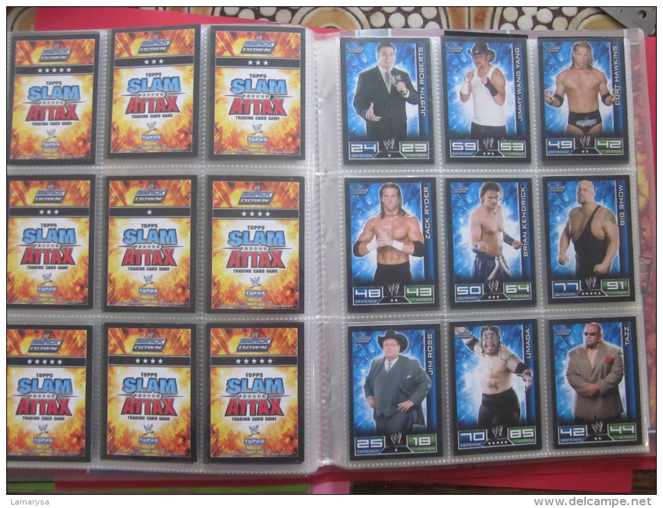 Album de 160 Cartes Topps Trading card Game  Catch Wwe Slam Attax Collection Binder Men and Woman Hommes et Femmes