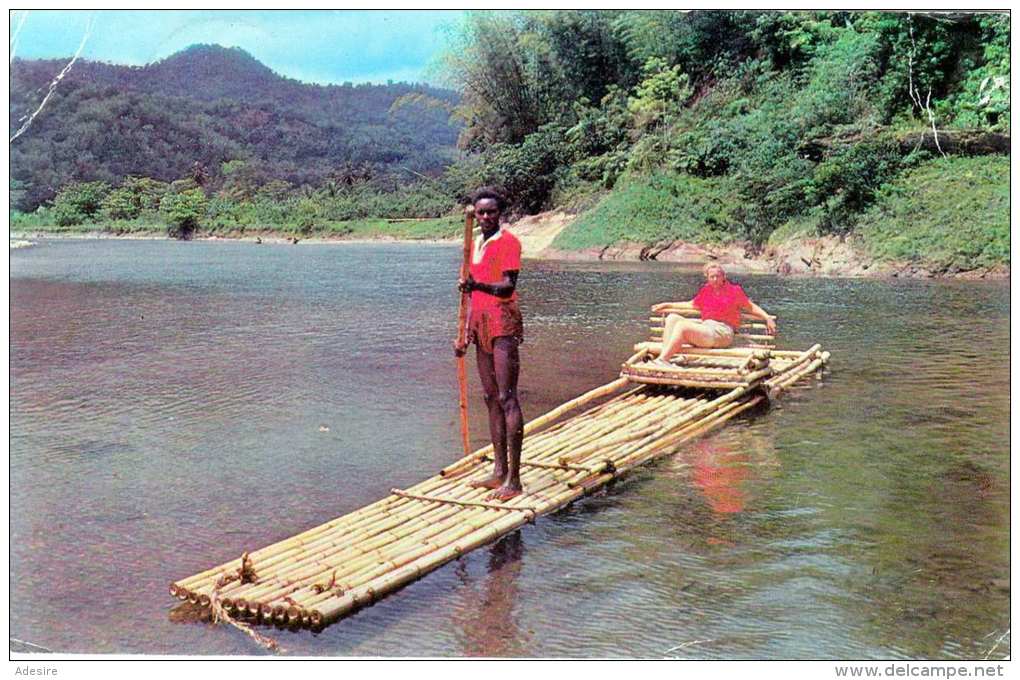 JAMAICA 1958 - Rafting On Rio Grande Near Port Antonio, Sondermarke, Ecke Bestossen - Jamaica