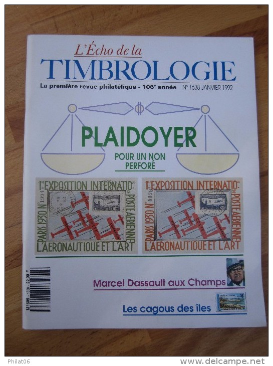 Echo De La Timbologie  Année Complète 1992 N° 1638 à 1648 - French (from 1941)